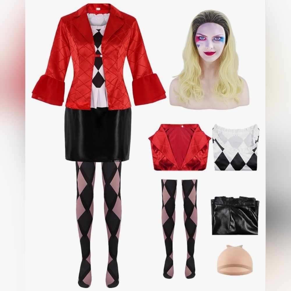 Joker Folie à Deux Harley Quinn Lady Gaga Cosplay Costume Halloween Costume